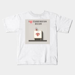 I love Scandinavian design Kids T-Shirt